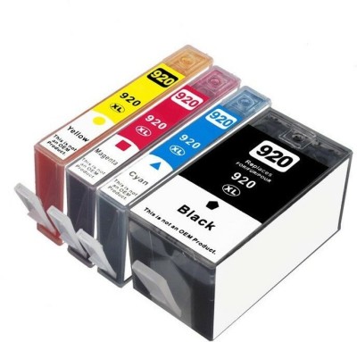 Dubaria 920 XL Ink Cartridge Combo Value Pack Compatible For HP 920 XL Ink Cartridges For Use In For use In OfficeJet 6500 - E709c ,6500A, E710n ,6500A, 7000, E809a, 7500A, E910a Printers - High Yield Cartridges Black + Tri Color Combo Pack Ink Cartridge