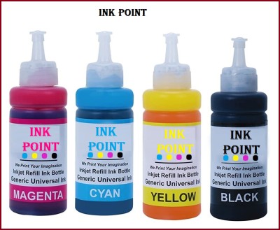 PRINTIFY HP, Canon, Brother & Epson Desktop Printers Refill Ink Black + Tri Color Combo Pack Ink Bottle