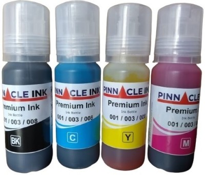 PINNACLE Compatible Refill Ink for L3110 , L3150 Printer x 4 bottle set box Multi Color Ink Bottle (Cyan, Magenta, Yellow, Black) Tri-Color Ink Bottle