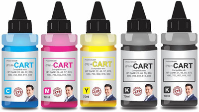 PRODOT ProSeries Inkjet Cartridge Ink Refill Compatible with HP Deskjet Cartridges Black + Tri Color Combo Pack Ink Bottle
