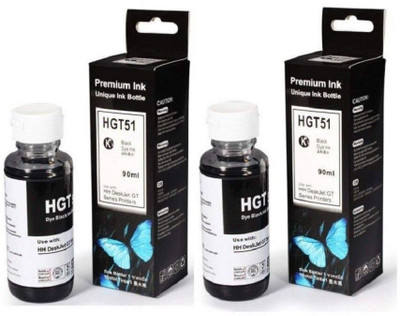 Electrolivetech Ink GT51/52 450 Black Pack of 2 Ink bottle Black Ink Bottle