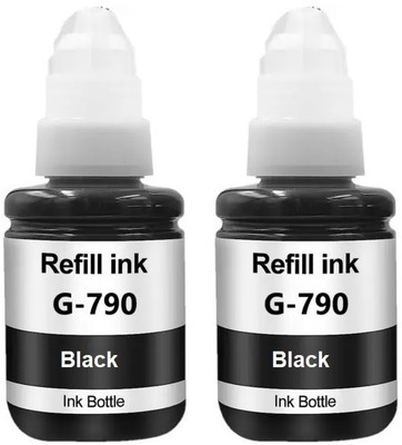 NNPRO Compatible Refill Ink GI790 Black For G2012 G3010 G3012 G4000 G4010 Printers Black - Twin Pack Ink Bottle
