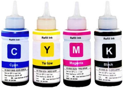 INKSTORE T664 Ink Set For Epson L130,L380,L210,L220,L310, L350Printers Black + Tri Color Combo Pack Ink Bottle