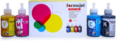 Formujet IE L200 Dye Ink Compatible For EP L130, L210 (CYMK) 100g X 4 Color Tri-Color Ink Cartridge