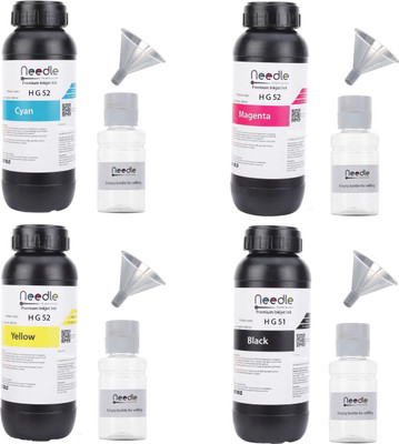 Needle GT52/53 for 5810 5820 5821 310 315 319 415 419 410 Printers 500 gms each Black + Tri Color Combo Pack Ink Bottle