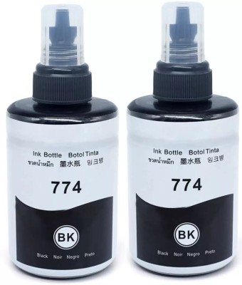 tequo T7741 Ink Compatible Printer Epson M100 M105 M200 L605 L655 L1455 Pack Of 2 Black - Twin Pack Ink Bottle