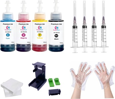 SUPERSSOFT ink refill Black + Tri Color Combo Pack Ink Bottle