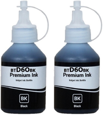 tequo Refill Ink For brother BTD60BK DCP-T226/DCP-T426W/DCP-T525W/DCP-T820DW Black - Twin Pack Ink Bottle