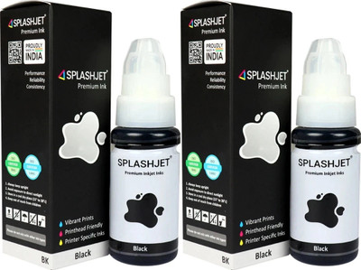 Splashjet GI 790 Refill Ink for Pixma G2010,G2000, Black-Pigment(70gx 2Bottle) - 501804 Black Ink Bottle