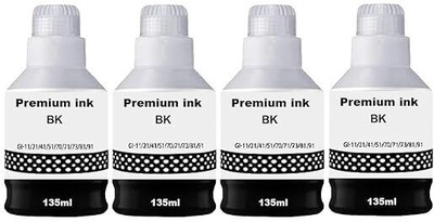 NNPRO GI-70 Ink Bottle(135ml X 4 Bottle) Compatible For PIXMA GM2070, GM4070 Printers Black Ink Bottle