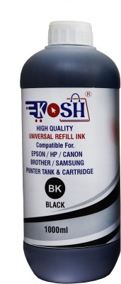 Kosh Refill Ink for All Inkjet Printers 1000 ML Black Ink Bottle