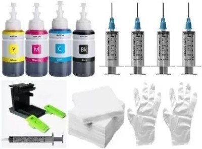 GPN PRINT Refill kit Compatible Dye ink for Compatible HP cartridge 805, 803, 680, 678, Black + Tri Color Combo Pack Ink Cartridge
