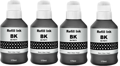 canoff Ink for GI-70/71 Ink Bottle 4pc. Compatible For PIXMA GM2070, GM4070 Printers Black Ink Bottle