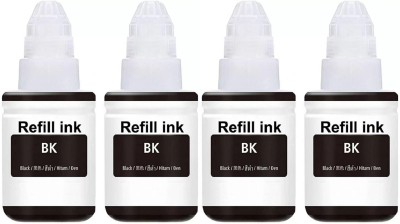 tequo Ink GI-790 Pack Of 4 Ink Bottle Compatible For G1010 G2000 G2002 G2010 3000 Black Ink Bottle