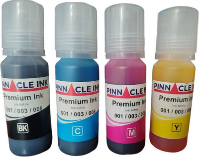 PINNACLE 001/003/008 Premium Compatible Refill Ink For L3256 Printer Inks (CMYK Combo) Tri-Color Ink Bottle