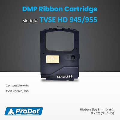 PRODOT Dot Matrix Ribbon Cartridge Compatible with TVSE HD 945/955 Black Ink Cartridge