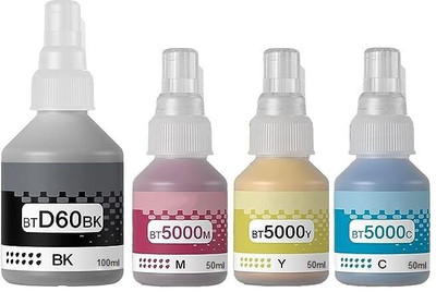 salaar BT5000BK Refill Ink Set (100ml Black+50ml TriColor)CompatibleFor DCPT220 Printer Black + Tri Color Combo Pack Ink Bottle
