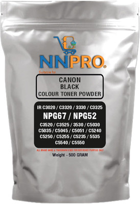 NNPRO NPG67/NPG52 Ultra Dark Color Powder for Canonn iR C5051 C5240 (500 Gram) Black Ink Toner Powder