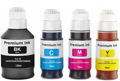 canoff GI-70/71 Ink Bottle Compatible for GM2070, GM4070, G5070 Printers( Pack Of Set) Black + Tri Color Combo Pack Ink Bottle