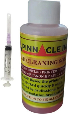 PINNACLE 1 Print Head Cleaning Kit for Ep Canon Brother and HP All Cartridge Printer Red Ink Bottle
