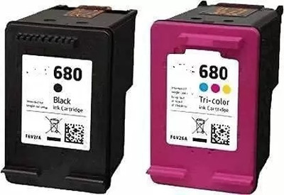 GPN PRINT 680 Combo Cartridge for USE in For Compatible HP Deskjet Ink ,2138 Printer-Black Black + Tri Color Combo Pack Ink Cartridge