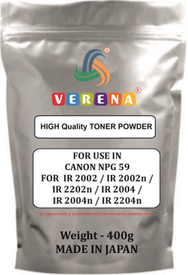 verena High Quality Toner Powder 400G for use in Npg 59 Ir2002, Ir2002n, Ir2202n Black Ink Toner Powder