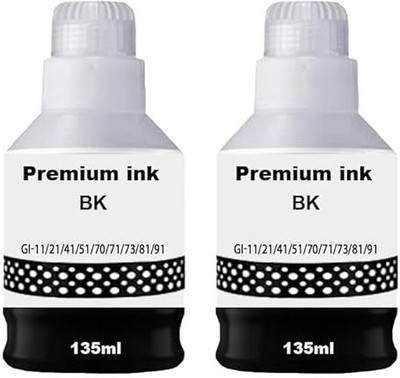 salaar GI-70 Ink Bottle(135ml X 2 Bottle) Compatible For PIXMA GM2070, GM4070 Printers Black Ink Bottle
