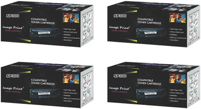 IMAGE PRINT SP300 / SP300 DN Toner Cartridge for Use in Ricoh SP 300DN Printers (Pack of 4) Black Ink Cartridge