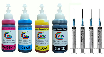 ASV Refill kit Compatible Dye ink For 805 860 861 803 680 682 46 & PG88 PG740 Black + Tri Color Combo Pack Ink Cartridge