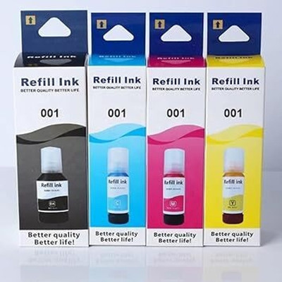 zenca 664 Black + Tri Color Combo Pack Ink Bottle