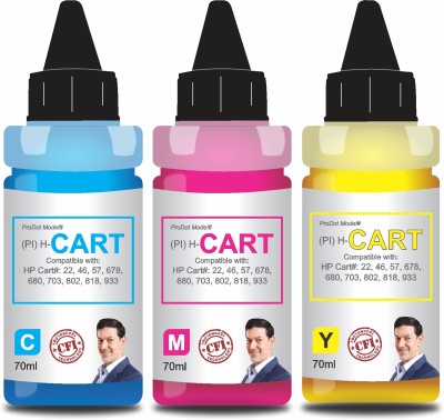 PRODOT Inkjet Cartridge Ink Refill for HP Deskjet Cartridges 22, 46, 57, 88, 678, 680 Tri-Color Ink Bottle