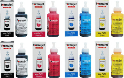Formujet IE L200 / 664 Ink Compatible to T664 Ink Bottle ( CMY Bk C, Black + Tri Color Combo Pack Ink Bottle