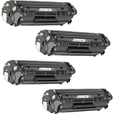 HYNEAR 12A Toner Cartridge Pack of-4 Compatible For M1005, 1015, 1022N, Printers Black Ink Toner