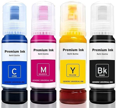 HYNEAR 001/003 L1110, L3100, L3110, L3102 Printers Black + Tri Color Combo Pack Ink Bottle