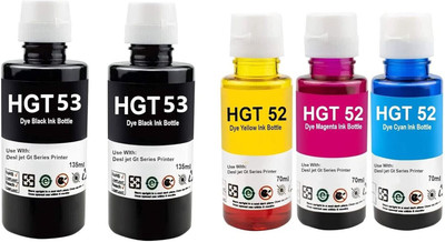 INKTECH GT53XL Compatible Refill Ink for 310 315 319 410 415 419 5810 Inktank Printer Black + Tri Color Combo Pack Ink Toner