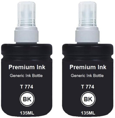 HYNEAR T774 Refill Ink(135ml X 2Bottle) Compatible For M100, M105, M200 Printers Black Ink Bottle