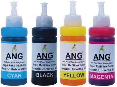 Ang PG 745 & CL 746 ink Bottle 100 ML [Set of 4] Multi Color Ink Tri-Color Ink Bottle
