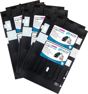 BIGFALCON Premium Inkjet 3 PVC ID Card Tray for Epson L800, L805, L810, L850, R280, R290 Black Ink Cartridge