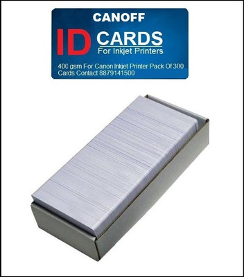 canoff Plain 300Pc. White PVC ID Cards For Canon G1000,G2000,G2010,G3000,G3010 Printers White Ink Cartridge