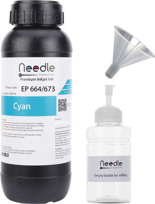 Needle 500 gm T673 for Ep L805 L800 L810 L850 L1800 Printer Cyan Ink Bottle