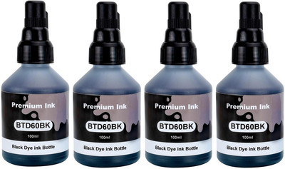 Salty BTD60 Refill Ink Compatible for DCP-T300 T310W T500W Printers 4Pic Black Ink Bottle