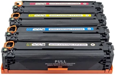Go Toner cartridge CF210A Black, CF211A Cyan, CF212A Yellow, CF213A Magenta Color-Cartridge Black + Tri Color Combo Pack Ink Toner Go Toner cartridge CF210A Black, CF211A Cyan, CF212A Yellow, CF213A Magenta Color-Cartridge Black + Tri Color Combo Pack Ink Toner