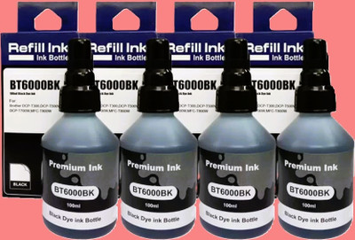 GPN PRINT High Quility Refill Ink BTD60BK/BT6000BK For Compatible Brother Printer 4 Black Ink Bottle