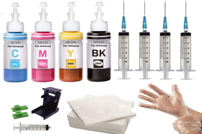 verena Refill kit Compatible Dye ink for cartridge 805/803/680/678 Black + Tri Color Combo Pack Ink Cartridge