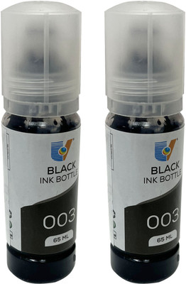 PRINTZONE 003 Refill Ink Compatible For EP L5190 SERIES- 65 ML ( PK OF 2 ) Black Ink Bottle