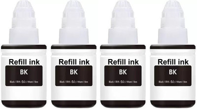canoff Refill ink Compatible For Canon GI 790 Printer Pack of 4 Black Ink Bottle