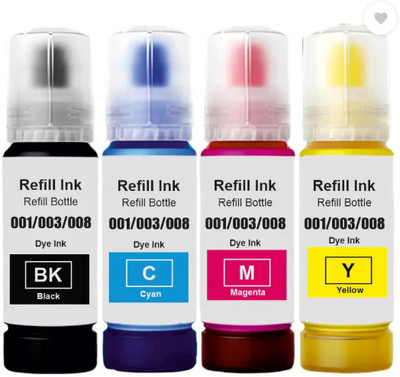 ZOKIO Jet Series Black + Tri Color Combo Pack Ink Bottle