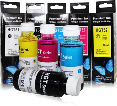 verena GT51/52 Refill Ink Compatible For GT5810 & GT5820 Printer Black + Tricolor Tri-Color Ink Bottle