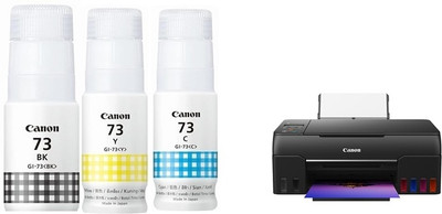 CAN PIXMA Canon Original ink For G620 Wireless MegaTank Photo Printer Black Yellow & Cyan Ink Bottle