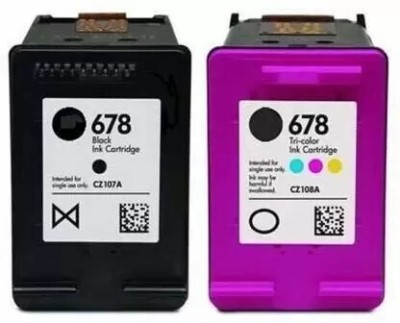 INKTECH 678 Combo Ink Cartridge compatible Black + Tri Color Combo Pack Ink Cartridge